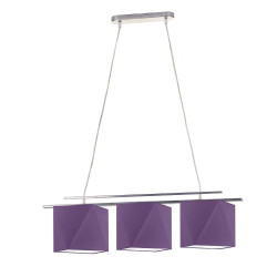 Lampe Suspendue design MALIBU 3xE27 - argent / violet
