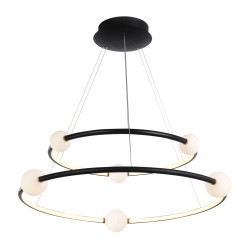 Lampe Design suspendue LOZANNA LED 86W 3000K - noir // blanc