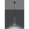 Lampe Suspendue design LUVO 1 GU10 - noir / gris