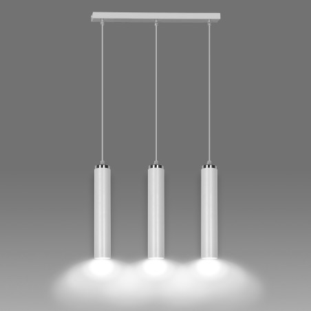 Lampe Suspendue design LUNA 3 BLANC 3xGU10 - blanc