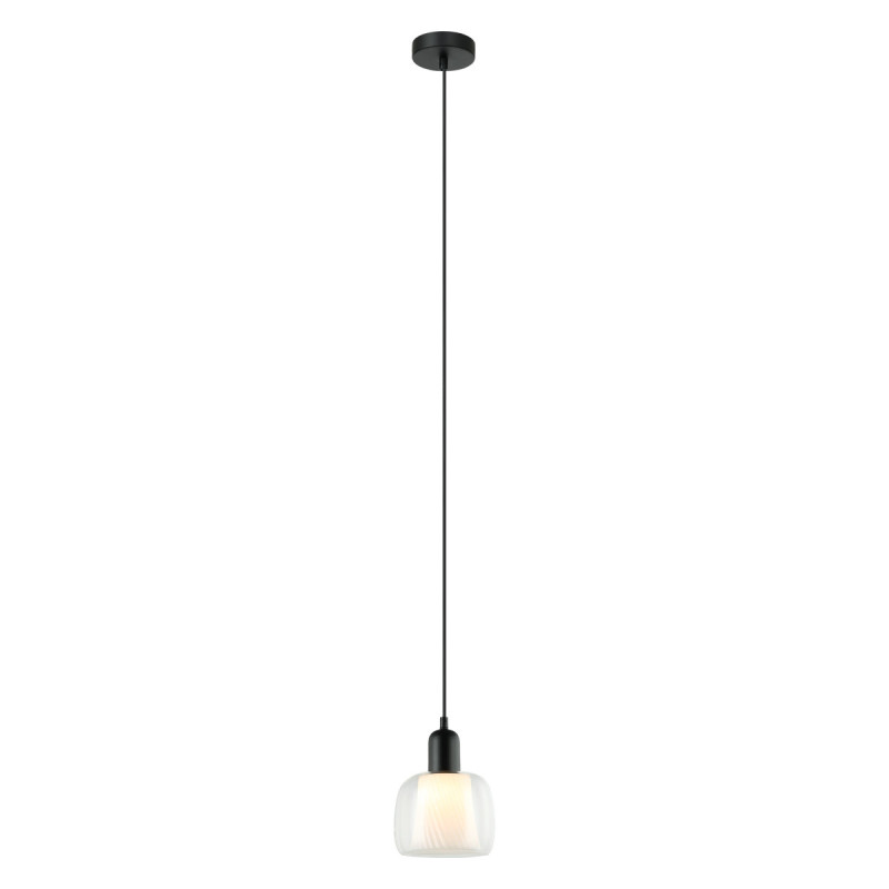 Suspension luminaire LAMEZIA E27 - noir / transparent