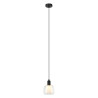 Suspension luminaire LAMEZIA E27 - noir / transparent