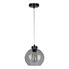 Suspension luminaire LAGUNA E27 - noir / fumé