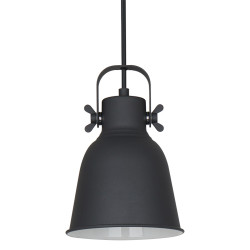 Luminaire Industriel Suspension LAVARE E27 - noir / blanc