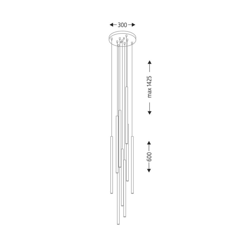 Suspension design KOSAME 8xG9 - blanc