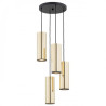 Suspension design LINEA Ø36 3xE27 - noir / or