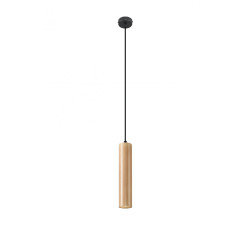 Suspension luminaire design LINO GU10 - noir / bois