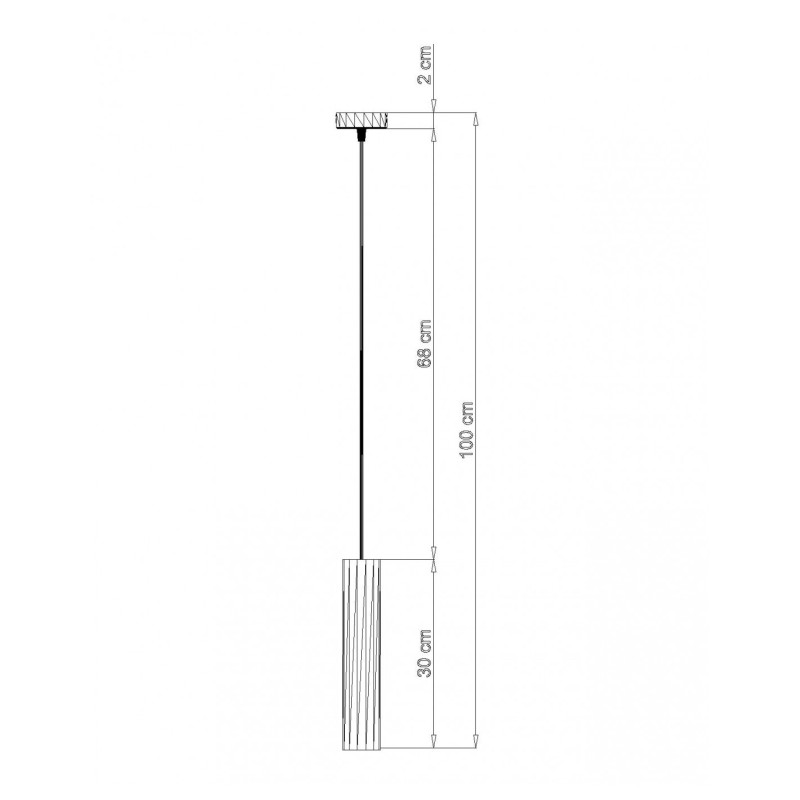 Suspension luminaire design LINO GU10 - noir / bois