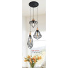 Lampe Suspendue industrielle LOFT MAELLE 3xE14 - noir / or sale