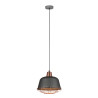 Suspension industrielle Design LOFT ANNIKA E27 - gris / cuivre