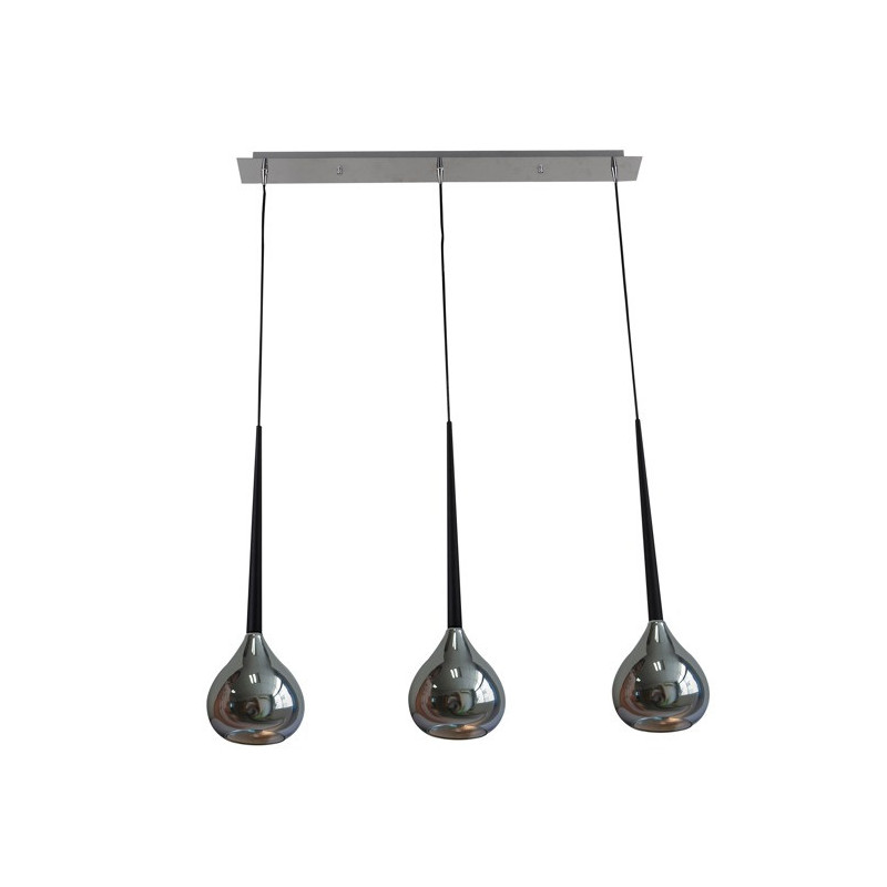 Suspension luminaire design LIBRA 3xE14 argent