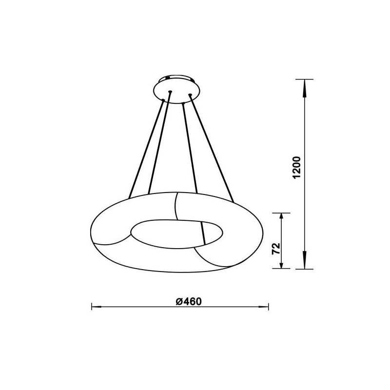 Lampe Design suspendue LIMA 46cm LED 23W 4000K - blanc