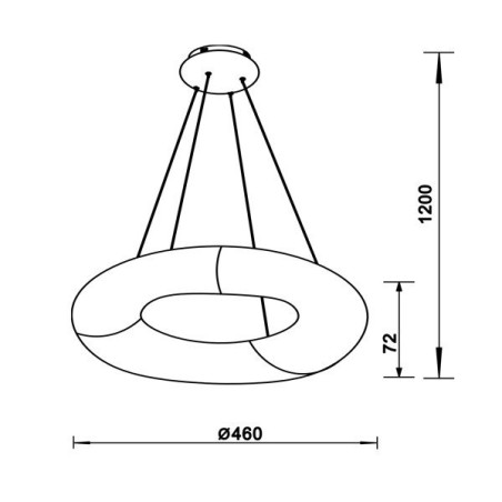 Lampe Design suspendue LIMA 46cm LED 23W 4000K - blanc