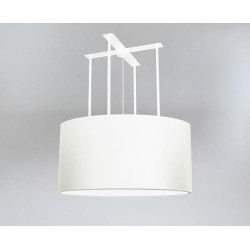 Lampe Suspendue avec abat-jou DOHAR BONAR E27 - blanc / blanc