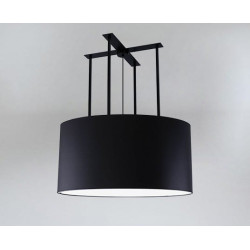 Lampe Suspendue avec abat-jour DOHAR BONAR E27 - noir / noir