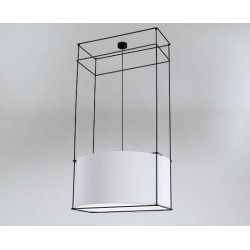 Lampe Suspendue design DOHAR PAA E27 - noir / blanc