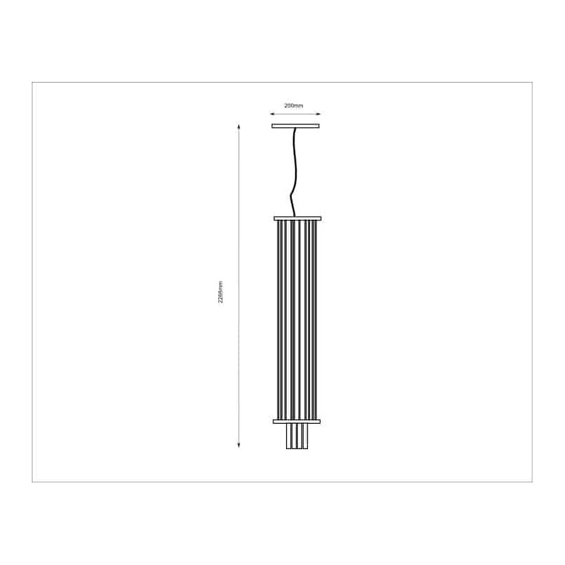 Suspension luminaire DOHAR IHI 8xG9 - blanc / noir