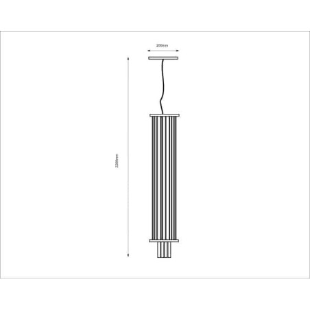 Suspension luminaire design DOHAR IHI 8xG9 - noir / laiton