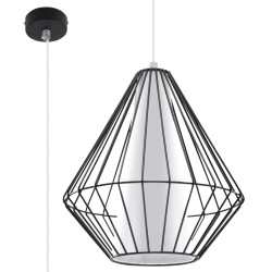 Lampe Suspendue industrielle DEMI E27 - noir