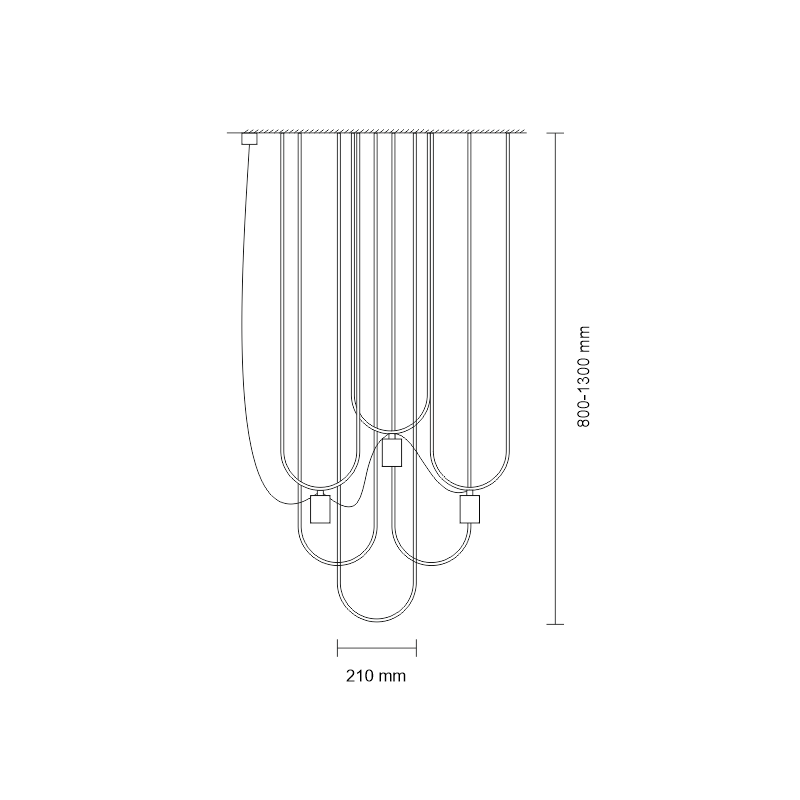 Suspension luminaire design DOHAR UDIN 3xGU10 MR11 - noir / laiton