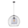 Suspension luminaire design DUNIA 500 1P E27 - noir / fumé