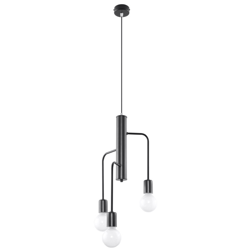 Suspension luminaire design DUOMO 3M E27 - noir