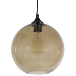 Suspension luminaire LAMPE SUSPENDUE EDISON 25 1X60W E27 MARRON + AMPOULE
