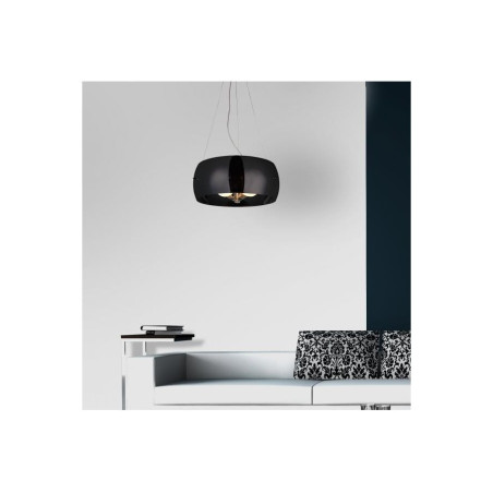 Lampe en suspension abat jour Design COSMO E27 3x60W noir