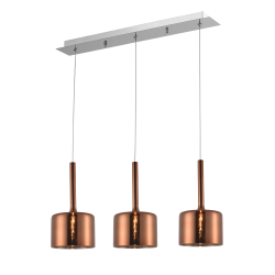 Lampe Suspendue design COPENHAGUE 3xG9 cuivre