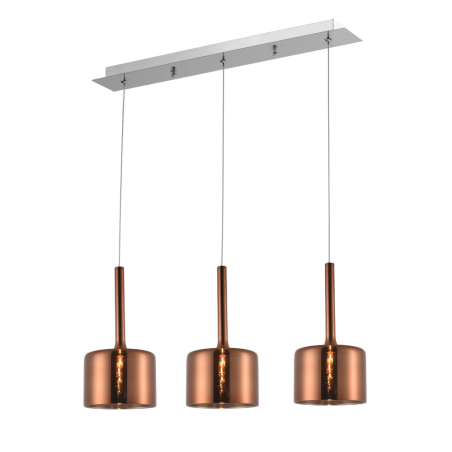 Lampe Suspendue design COPENHAGUE 3xG9 cuivre