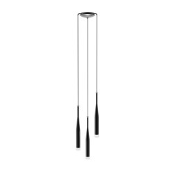 Suspension luminaire design CONTE 3xG9 - noir / noir