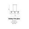 Suspension luminaire design DARLING GLASS 3 E27 3x40W blanc