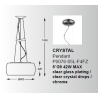 Lampe suspendue CRYSTAL 5xG9 transparent, argent Cristal