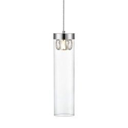 Lampe suspendue GEM G9 - chrome / transparent Cristal