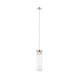 Lampe suspendue GEM G9 - or / transparent Cristal