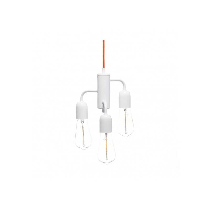 Lampe Suspendue industrielle FUNK Loft 3xE27 - blanc