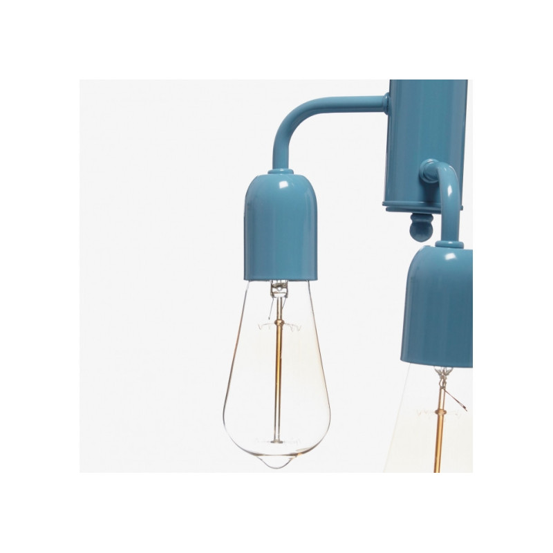 Lampe Suspendue industrielle FUNK Loft 3xE27 - bleu