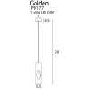 Lampe Design suspendue GOLDEN LED 5W 3000K - blanc