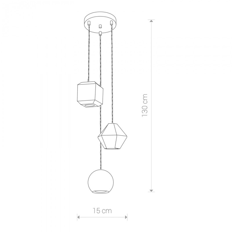 Luminaire Industriel Suspension GEOMETRIC III GU10 - béton