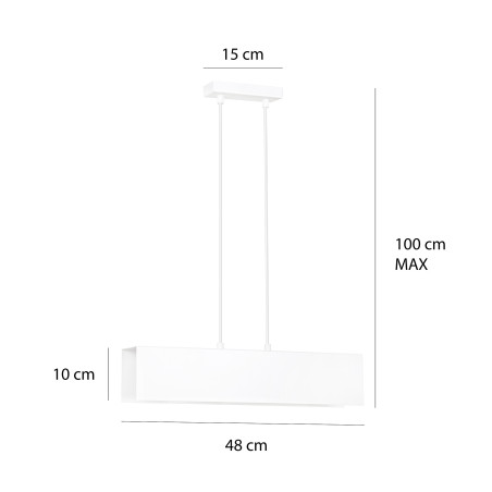 Suspension luminaire design GENTOR 2 BLANC 2xE27 - blanc