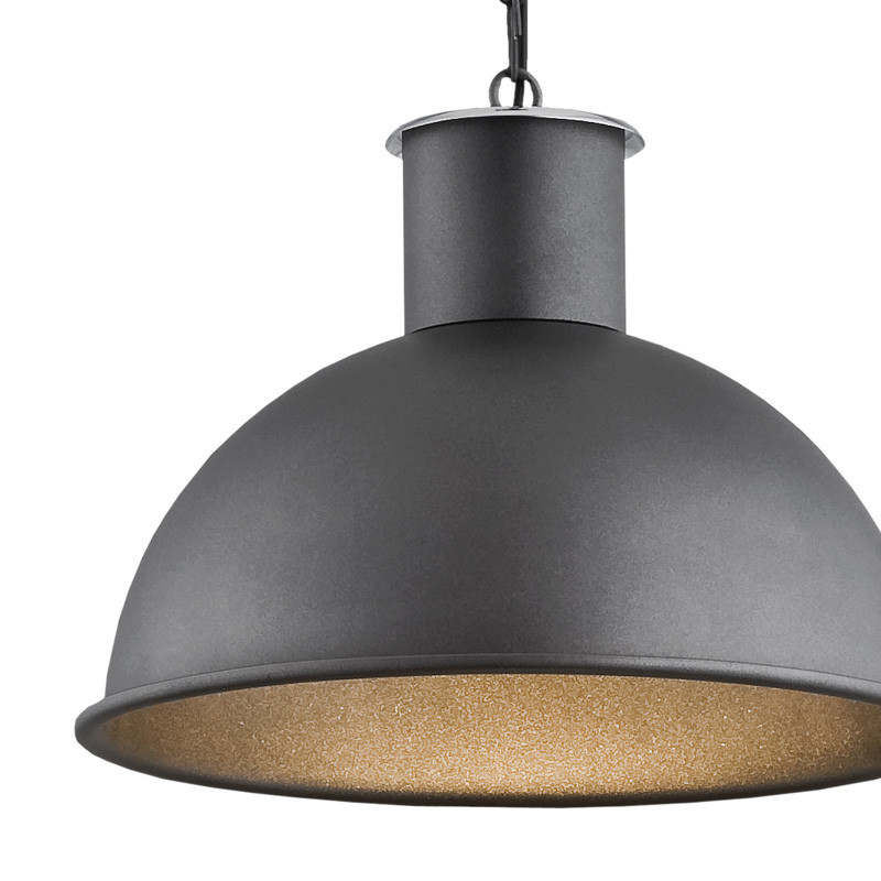 Lampe Suspendue industrielle EUFRAT E27 - anthracite