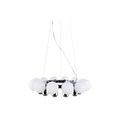 Suspension luminaire ESPERANZA G9 12x40W blanc, chrome