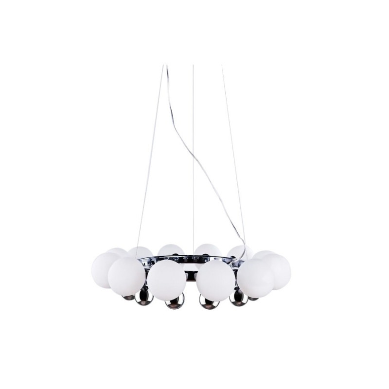 Suspension luminaire ESPERANZA G9 12x40W blanc, chrome