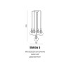 Suspension luminaire ELEKTRA 5 G9 5x40W chromé