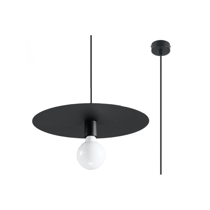 Suspension luminaire FLAVIO E27 - noir