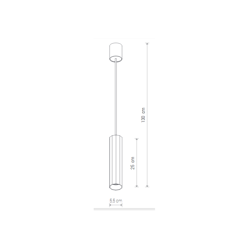 Suspension design POLY M GU10 - noir