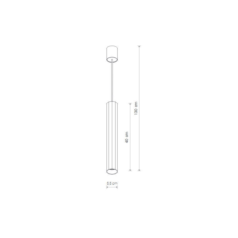 Suspension luminaire design POLY L GU10 - blanc