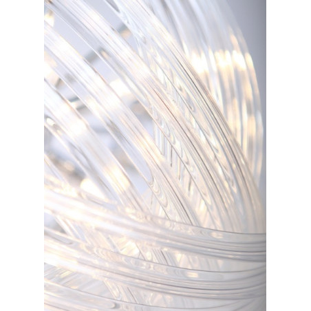 Lampe suspendue PLAZA 5xE14 - chrome / transparent Cristal