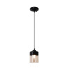 Suspension luminaire design PORTO E14 - noir / transparent