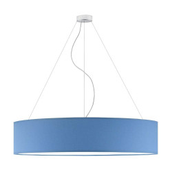 Lampe Suspendue avec abat-jou PORTO Ø100 3xE27 - chrome / bleu